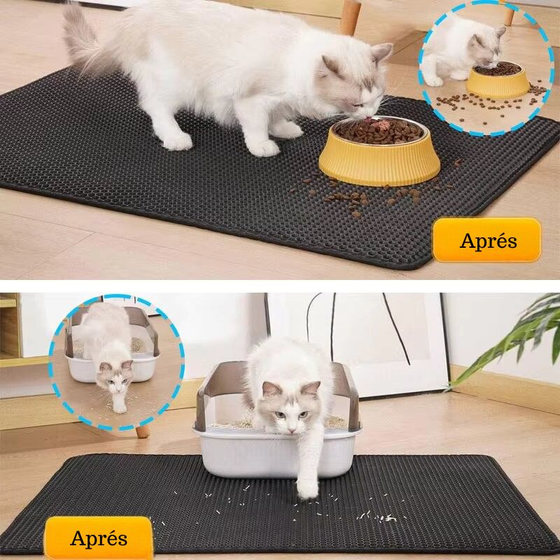 Tapis de litière pour chat innovant et pratique