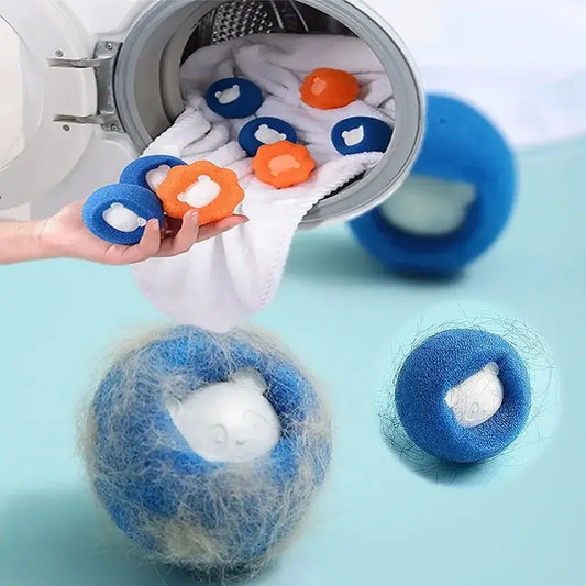 🐾 Boule Épilatrice Réutilisable pour Machine à Laver – Élimine les Poils d’Animaux & Peluches en Un Geste ! 🐶🐱🧺