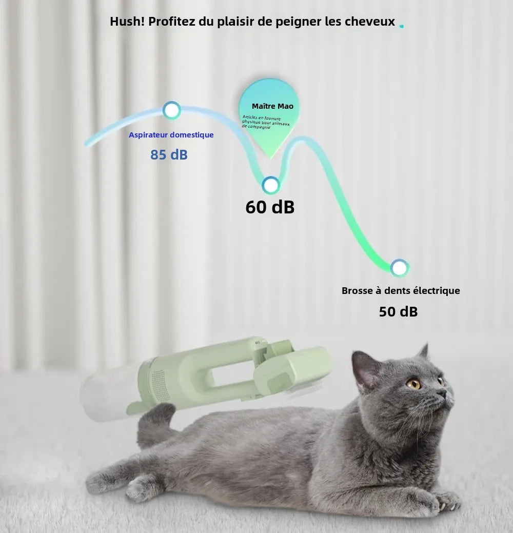 🐾 Aspirateur de Toilettage pour Animaux – Brosse & Aspiration pour un Pelage Propre et Sans Poils Volants ! 🐶🐱