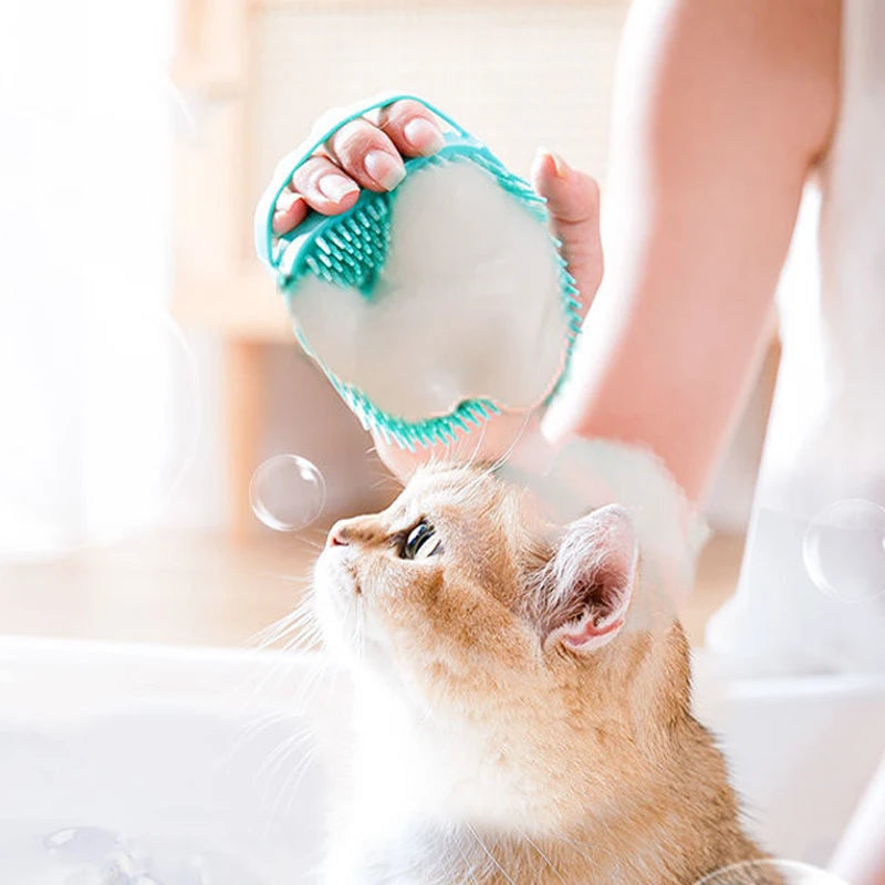 🛁 Brosse de Bain en Silicone pour Animaux – Nettoyage, Massage & Soin en Un Seul Geste ! 🐶🐱