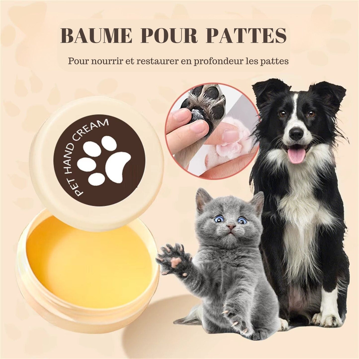 Baume protecteur et nourrissant pour pattes et coussinets